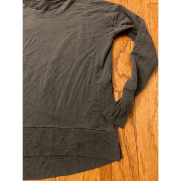 Athleta women's dark grey crew neck pullover with thumb holes sweater size XS - Picture 3 of 8